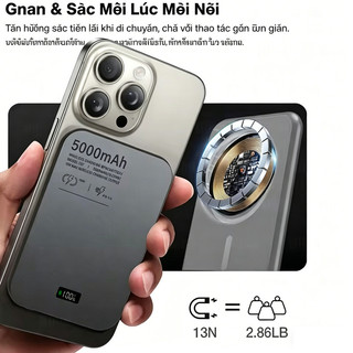 [JLK] Sạc dự phòng từ tính siêu mỏng 5000mAh Pin di động không dây PD20W Sạc nhanh powerbank cho iPhone Samsung Xiaomi