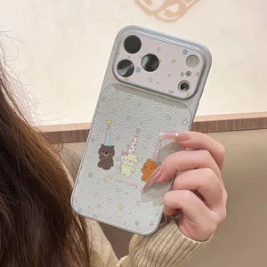 Ốp lưng iPhone Ốp máy ảnh mềm chất lượng cao Party Bear - iP 7/8/X/XS/XR/11/12/13/14/15/16/17/Plus/Air/Pro/Max
