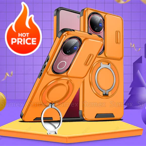 Vỏ Giáp Giá Đỡ Cho Vivo V50 V50e VivoV50 V60 Lite V40 Pro 5G 4G Vỏ Điện Thoại Trượt Camera Bảo Vệ Vỏ Cứng Chống Sốc Vevo V50Lite V2427 V2428 V2440 V2441 2025