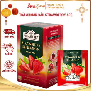 Trà Ahmad Dâu Strawberry 40g Hương Vị Dâu Thơm Ngọt Thanh Mát Tự Nhiên, Sảng Khoái Mỗi Ngày