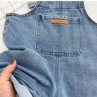 Quần yếm trẻ em bé gái Quần jean bé trai đơn giản