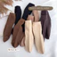 Mùa Thu Đông Tất Trẻ Em Hàn Quốc Màu Trơn Retro Chải Cotton Học Sinh Giữa Ống Bé Trai Bé Gái Tất Bé Trẻ Em Chống Trơn Trượt QPCU