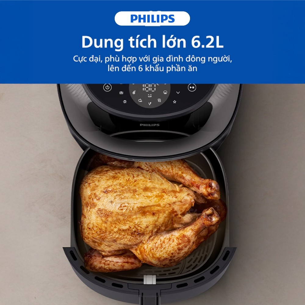 Nồi chiên không dầu Philips NA342/00 - Dung tích 7.2 lít - Điều khiển cảm ứng - Bảo hành 24 tháng