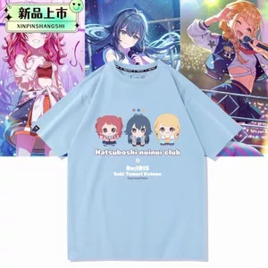 Idol Master Fujita Kotone Flower Season Tsukimura Tetsuki Cotton Nguyên Chất Tay Ngắn Hai Chiều Nam Nữ Nửa Tay Áo Thun cos Quần Áo Đau
