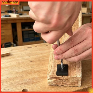 Linh hồn| Bộ kẹp sàn bảng Bộ kẹp sàn 50 / 100 chiếc Kẹp sàn bằng thép không gỉ có ốc vít Chốt ẩn đa năng cho bảng sàn gỗ Kẹp khởi động sàn ngoài trời bền bỉ Eas