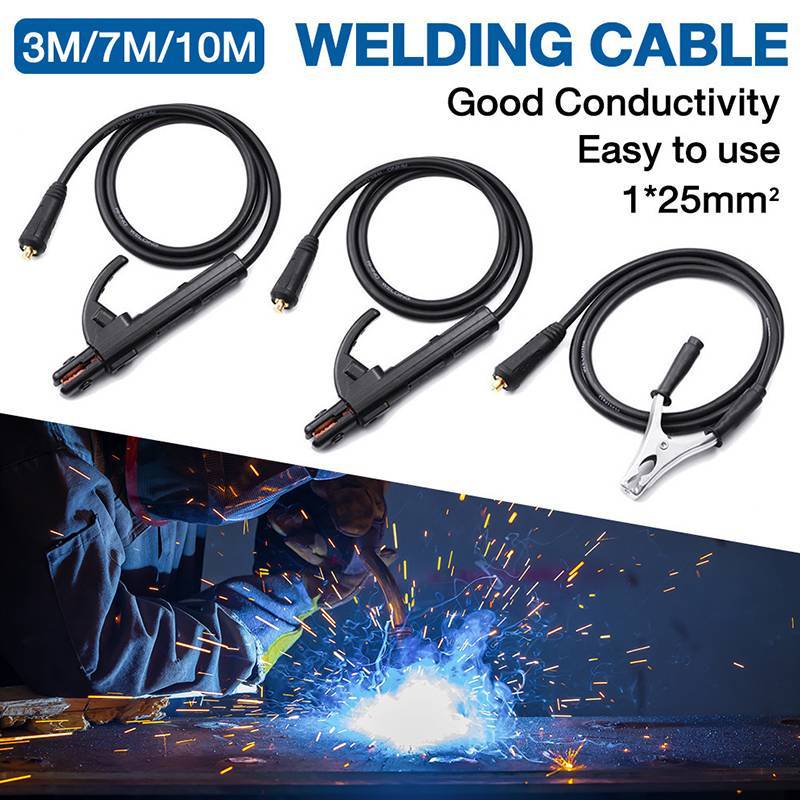 Cáp hàn GKY 5 / 7 / 10M + Bộ cáp nối đất 2 / 3M có giá đỡ & đầu nối GKY