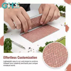 GHX Quy Mô Micro Phong Cảnh ABS Bri Sàn DIY Mô Hình Thực Tế Mini Đường Ngói Cho Xe Lửa Mô Hình Trang Trí Đường Phố VN