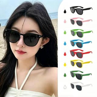 Kính Mát Khung Vuông Thời Trang Cổ Điển Cho Nam Nữ Lái Xe Câu Cá Du Lịch Kính Chống Nắng Chống Tia UV Ngoài Trời Sắc Thái Quà Tặng