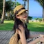Nơ Phong Cách Mới Du Lịch Mũ Đạt Đỉnh Lớn Hợp Thời Trang Ống Hút Dệt Giảm Tuổi Tấm Che Nắng Mũ Cưỡi Ngựa Retro Chống Nắng Mùa Hè Nữ