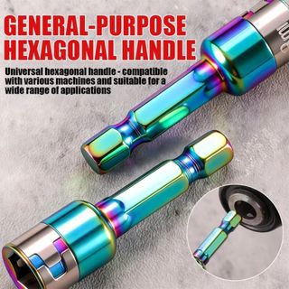 OUSXA 1 / 5 Chiếc Tua Vít Khí Nén, Ổ Cắm Nhiều Màu Sắc Độ Cứng Cao 8 Mm, Ổ Cắm Chuôi Lục Giác Chống Mài Mòn Loại Kẹp Đa Năng Cho Tua Vít Khí Nén