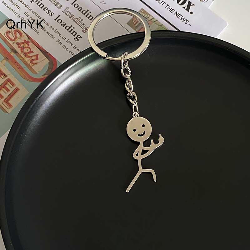 Thời Trang Nhà Máy Vui Nhộn Stiman Cặp Đôi Móc Khóa Ins Dễ Thương Cá Tính Ngộ nghĩnh Học Sinh Túi Mặt Dây Chuyền Bạn Gái Quà Tặng Sinh Nhật QrhYK