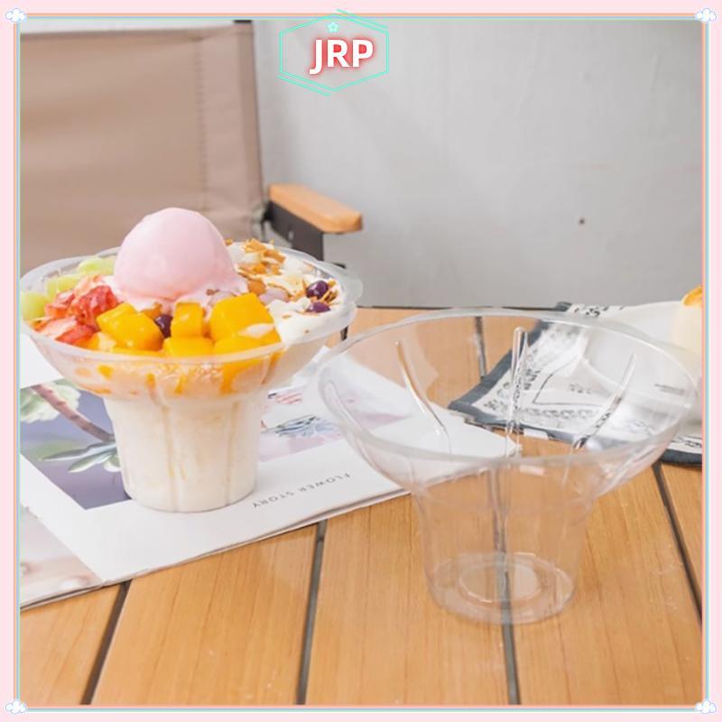 JRP 50 Chiếc Cốc Nón Tuyết Dùng Một Lần Bát Hình Hoa Cho Icy Treats Thực Phẩm Đứng Lễ Hội Tiếp Liệu JRP