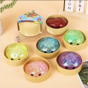 Mini Crunchy Bead Squishy Bun, Kích Thước 5.5cm, Gói 1-5 Cái, Đồ Chơi Thần Tài Cảm Giác Cho Văn Phòng Trường Học Giảm Lo Âu