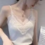 NICOLOO Ren Cổ Chữ V Sling, Áo Vest Viền Ren Gợi Cảm Mùa Hè, Thời Trang Ngọt Ngào Cho Bé Gái Không Tay Tank Top Đi Biển Kỳ Nghỉ