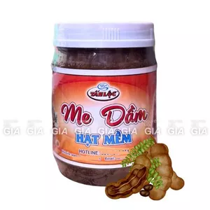 Me dầm hạt mềm Tấn Lộc hũ 900g - pha đá me, trà me