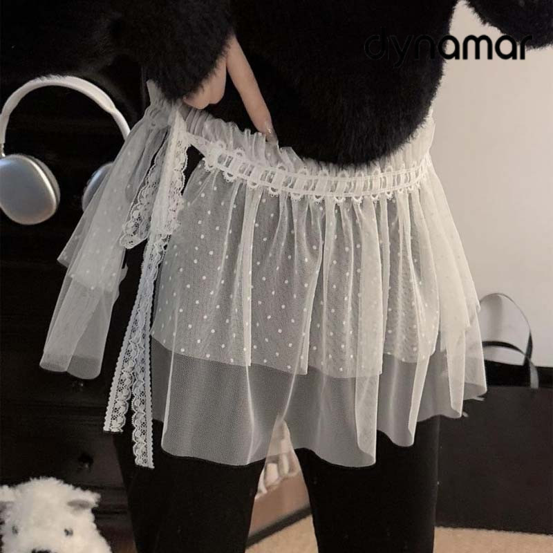 【dynamar】Váy ngắn thời trang phối ren lưới, kiểu dáng suông, nhiều kiểu dáng dành cho nữ.