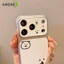 Ốp điện thoại hình gấu đùa hoạt hình dễ thương cho Vivo T5X T4X T4R T4 Ultra T3X T3 T2X Lite T2 T1 Pro Snapdragon680 S50 S30 Pro Mini 5G 4G Ốp lưng bằng da PU sang trọng Vỏ mềm đơn giản