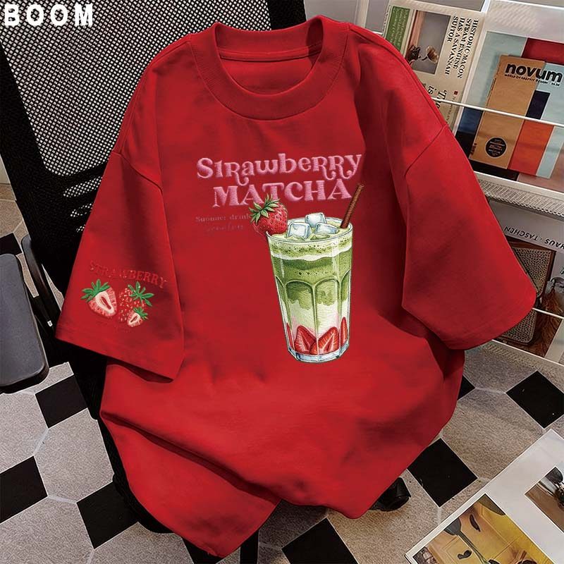 Áo thun chữ thêu nữ kiểu hàn quốc form rộng tay lỡ cổ tròn cotton mát - hè hot trend in cách dễ thương- Local brand #10