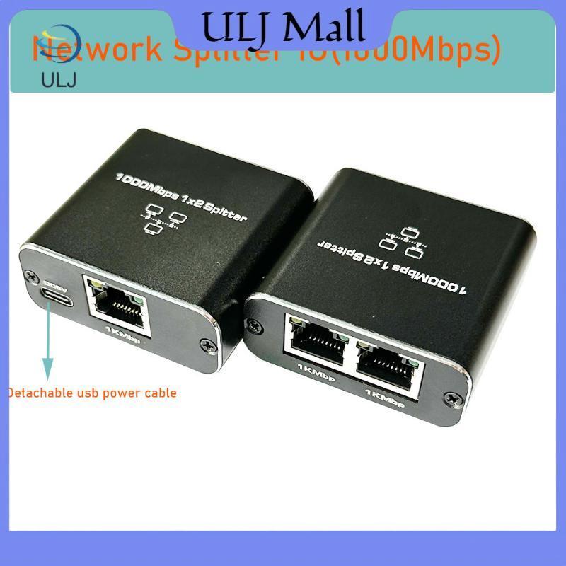 Bộ chia cáp mạng ULJ với một đến hai Bộ chia RJ45 truy cập Internet đồng thời với một đến hai cổng Ethernet chuyển đổi Gigabit.