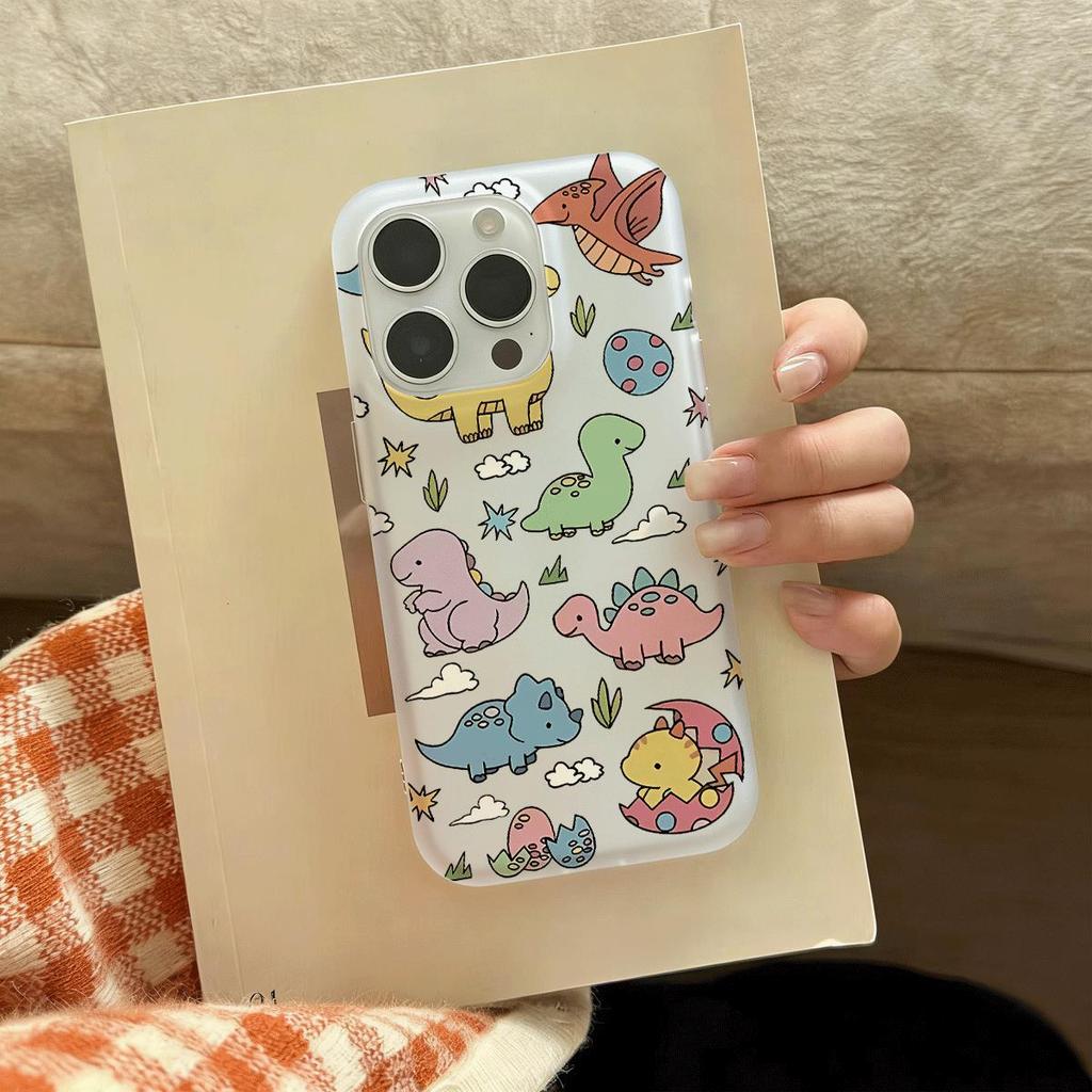 Khủng long động vật nhỏ Đối với trường hợp iPhone 14Pro Da đơn giản và tươi mới
