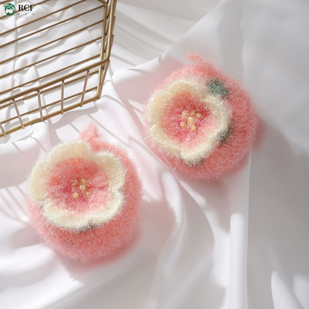 Sakura Hình Khăn Đĩa Màu Hồng Terylene Chống Trầy Xước Nhà Bếp Vải Lau Cho Nồi Món Ăn Bộ Đồ Ăn
