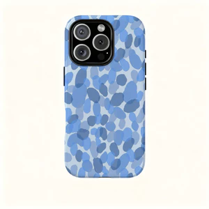 Retro Blue Spots Thích hợp cho iPhone17 17Pro 16 15 13 XR 13mini 8PLUS Vỏ điện thoại chống sốc hai lớp Vỏ bảo vệ toàn diện bóng loáng