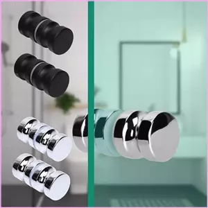 Cinna Hợp Kim Nhôm Phòng Tắm Tay Nắm Cửa Kính Tròn Cửa Trượt Kéo Cổng Tay Cầm Phần Cứng Phòng Tắm Lắp Đặt Dễ Dàng