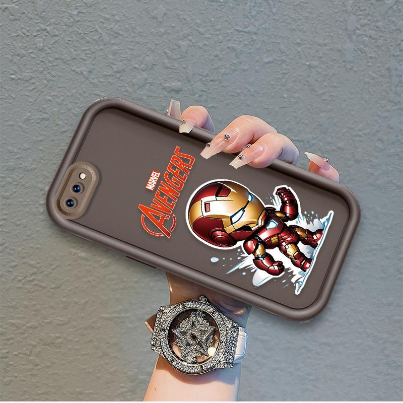Áp dụng cho OPPO A3S A12E Vỏ điện thoại thông minh silicon hoạt hình TPU Captain America Iron Man Angel Angel Eye Ốp lưng chống sốc