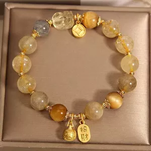 Vòng Tay Hạt Vàng Thiết Kê Pixiu Độc Đáo - Mang lại Phước Lành và May Mắn