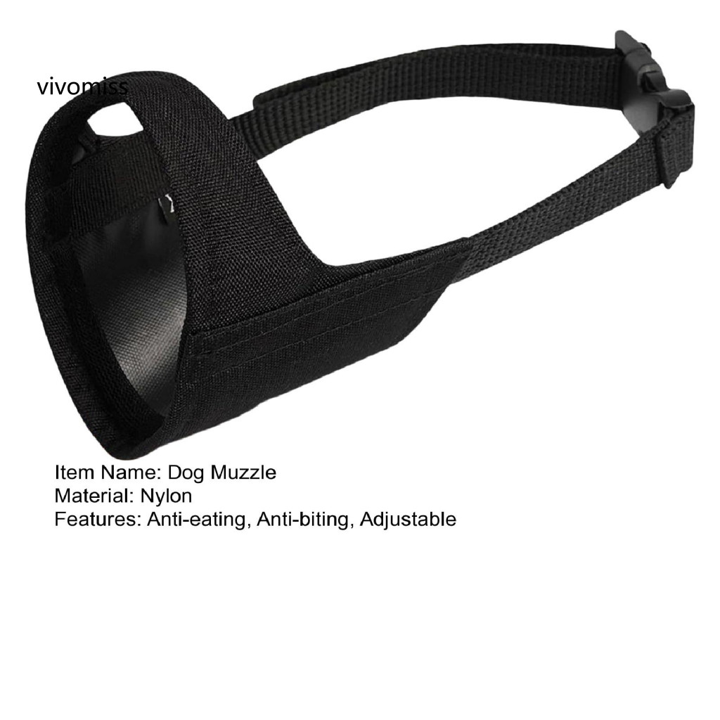 [VM] Mõm chó bằng Nylon mềm cho chó Vỏ miệng lưới thoáng khí Ngăn ngừa sủa cắn Nhai Thiết kế có thể uống thoải mái cho chó săn ngắn Đồ dùng cho thú cưng cho chó