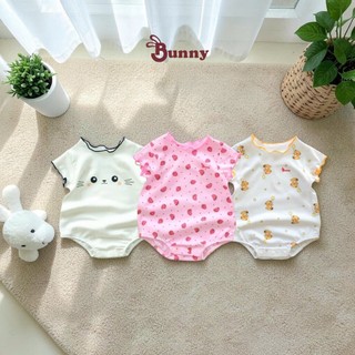 Combo 3 body chip bé gái Bunnybaby chất thun cotton cho bé 3-10kg Bubbybaby-GV
