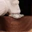 Nhẫn nữ cá tính từ gỗ đàn hương và zircon, họa tiết cổ điển La Mã với rãnh hoa