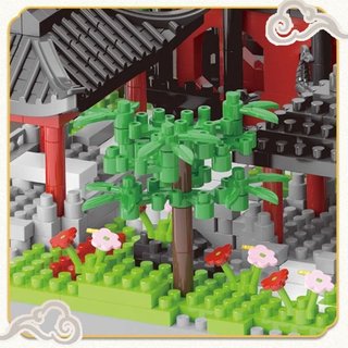 Khối xây dựng kiến trúc 3D Khu vườn Tô Châu Nanoblock Gạch ABS Màn hình LED Quà tặng trẻ em