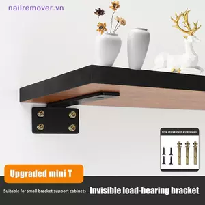 1 Bộ Kệ Gang Hạng Nặng Braets Kệ Nổi Braets 4MM Thied Invisible L Braets Cho Kệ Hỗ Trợ MỚI