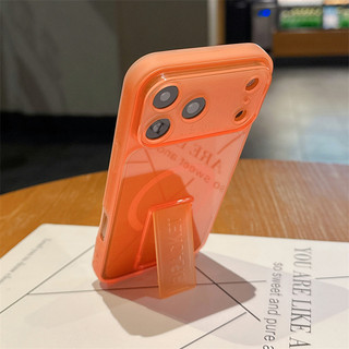 Ốp Lưng Mềm TPU Trong Suốt Mờ Gấp Giá Đỡ Mềm Cho iPhone 17 16 15 14 Plus 13 12 11 Pro Max X XS Chống Sốc Giá Đỡ