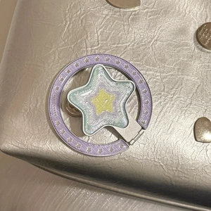 Ice Blue Gilt Star Giá đỡ từ tính Điện thoại di động Giá đỡ hợp kim gấp di động Phong cách Hàn Quốc