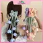 MYPANDA Scrunchie Dây Buộc Tóc Họa Tiết Hoa và Phụ Kiện Treo - Phụ Kiên Tóc Elegant dành cho Nữ