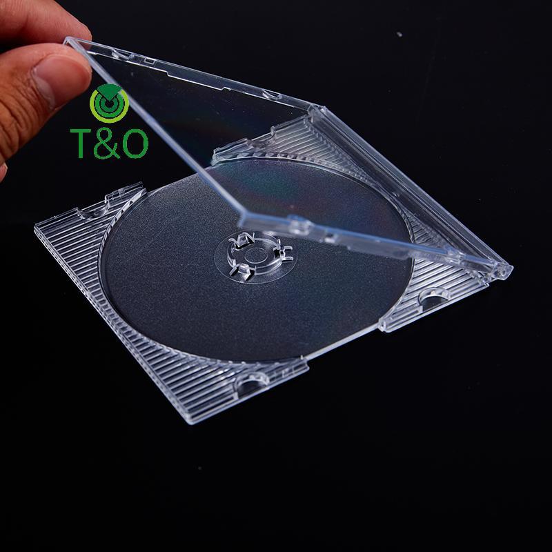 Bộ 5 / 10 hộp lưu trữ đĩa CD/DVD gia đình bằng nhựa rỗng [mới]