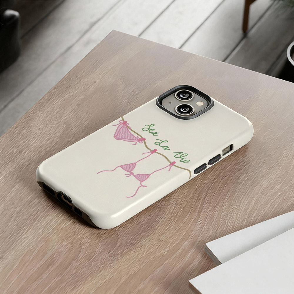 Hình minh họa Bikini mùa hè Thích hợp cho iPhone 17Promax 16Pro 15 11 12 13 14 xs XR 17Air Vỏ cứng hai lớp chống sốc KKZV