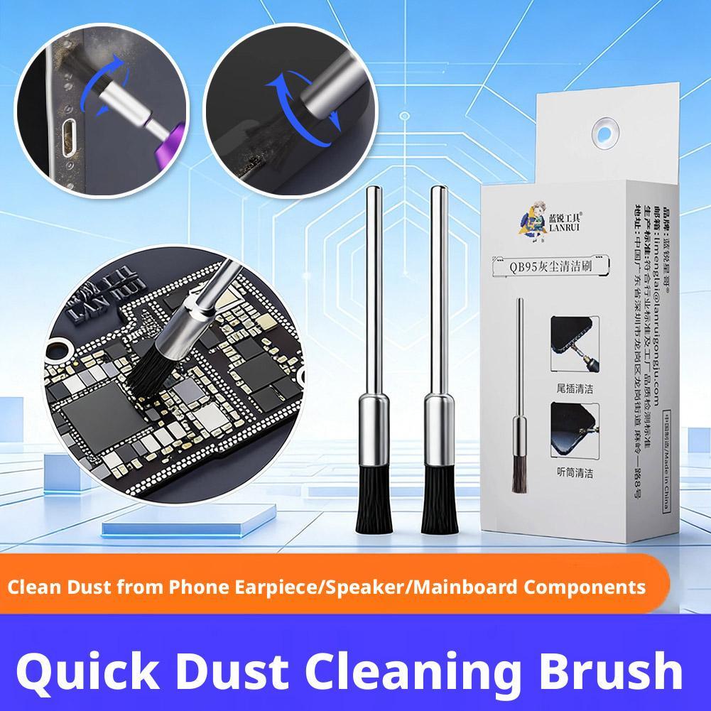 Bàn chải làm sạch bụi Lanrui QB95 10 Cái / túi 2,35mm 3.0mm cho điện thoại di động PCB Bo mạch chủ Chip IC Sửa chữa làm sạch Bộ dụng cụ cầm tay