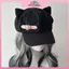 MYPANDA Tai Mèo Nữ Bông Tai Kẹp Gothic Gothic Gothic Gothic Gothic Beret Y2K Bé Gái Steampunk Punk Dây Kéo Mũ Chống Nắng Handmade.