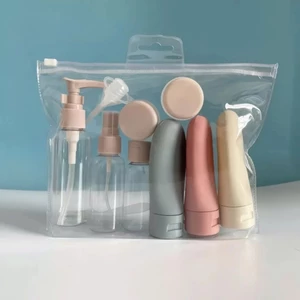 Set 11 Bộ Chiết Mỹ Phẩm Lọ Chiết Mĩ Phẩm Mini Du Lịch Kèm Túi Zip Nhỏ Gọn Tiện Lợi