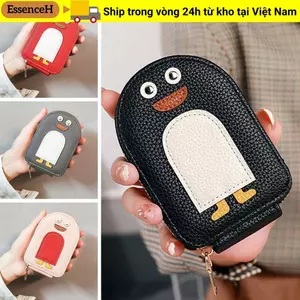 Hộp đựng thẻ tín dụng ESSENCEH, Hộp đựng danh thiếp PU hoạt hình, Túi đựng ví nhiều thẻ phong cách Organ