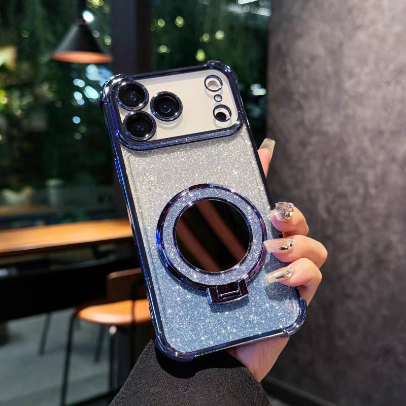 Ốp Lưng Camera Chống Sốc Cho iPhone17 16 15 14 13 12 11 8 7 XS XR X Pro Max Plus Air Chân Đế Kim Loại ốp Lưng Trong Suốt
