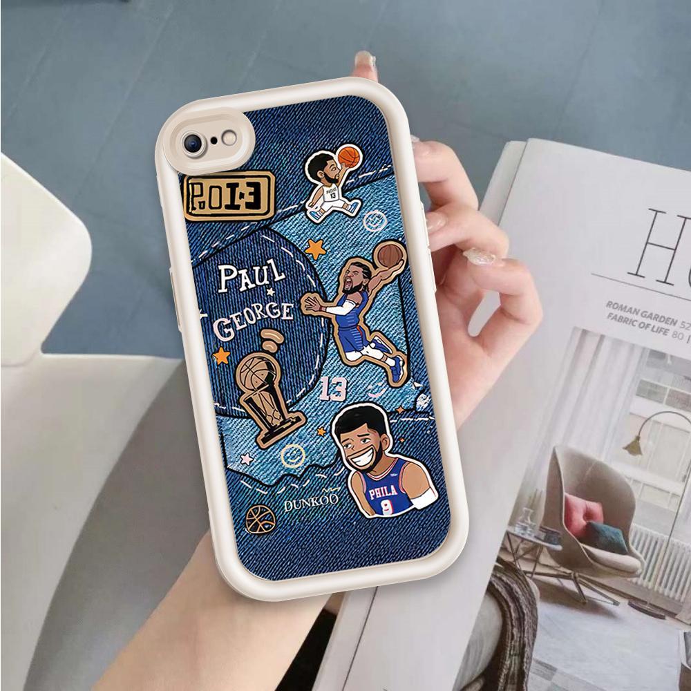 Ốp Cho iPhone 6 6s 7 8 se2020 Plus Hoạt Hình Silicon Phụ Kiện Vỏ Điện Thoại Mềm TPU Bóng Rổ Cà Ri Mắt Thiên Thần Chống Sốc Ốp Lưng