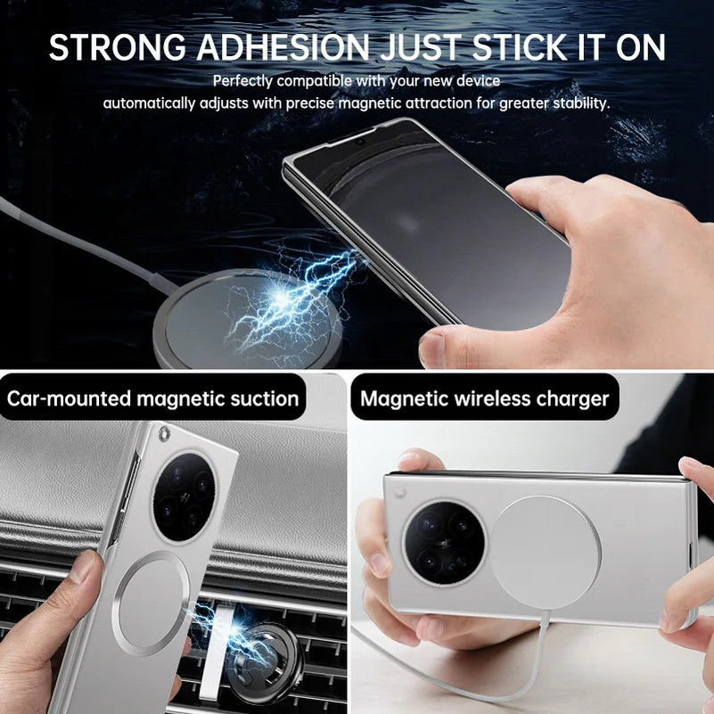 Viền Mỏng Có Vòng Từ Tính Ốp Lưng Điện Thoại OPPO Find N6 Find N5 N3 Fold Vỏ Bảo Vệ Camera Cứng Siêu Mỏng
