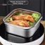 TRTR Công Suất Lớn Thép Không Gỉ Crisper Có Tay Cầm Nắp Kín Khí Chống Rò Rỉ Hộp Cơm Trưa Hình Chữ Nhật Tươi Giữ Hộp Tủ Lạnh VN