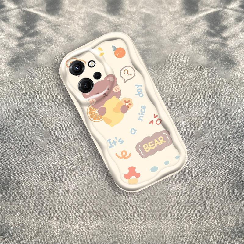 Thích hợp cho Redmi Note 12 4G Wave Soft TPU Bear Rilakkuma Vỏ điện thoại chống sốc