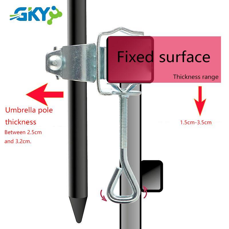 GKY 1 Chiếc Sân Ô Đứng Kẹp Nặng Kim Loại Ô Giá Đỡ Ajustable Ngoài Trời Ô Đế Và Gắn Ghế Kẹp GKY