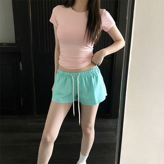 VM-Quần Short Gió Cạp Trễ Fom Trơn Basic Dễ Phối Đồ Mặc Đi Chơi, Chơi Thể Thao Thoải Mái Có Túi Và Dây Rút